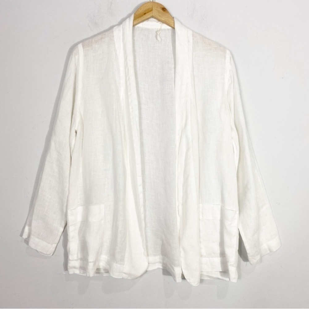 CP SHADES White Linen Blazer
